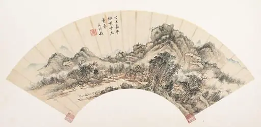 清   王時敏  倣黃子久筆意山水	扇頁|Landscape after Huang Gongwang
