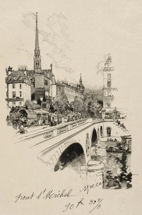 Le Pont Saint-Michel, by Auguste Lepère, 1890
