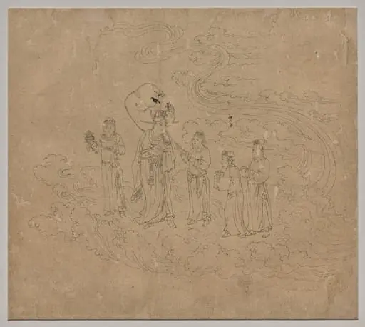 Album of Daoist and Buddhist Themes: Procession of Daoist Deities: Leaf 10