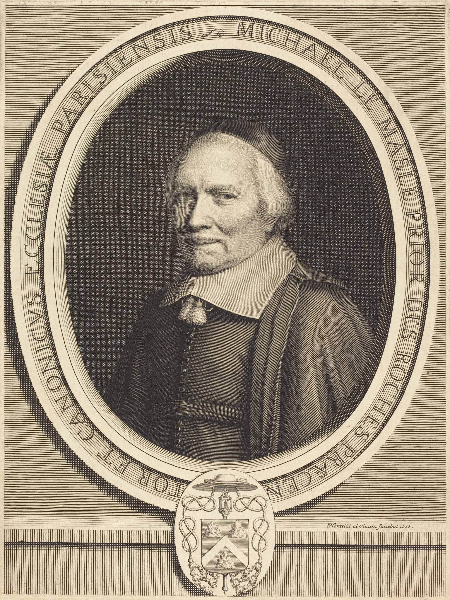 Michel Le Masle, by Robert Nanteuil, ink, 1658