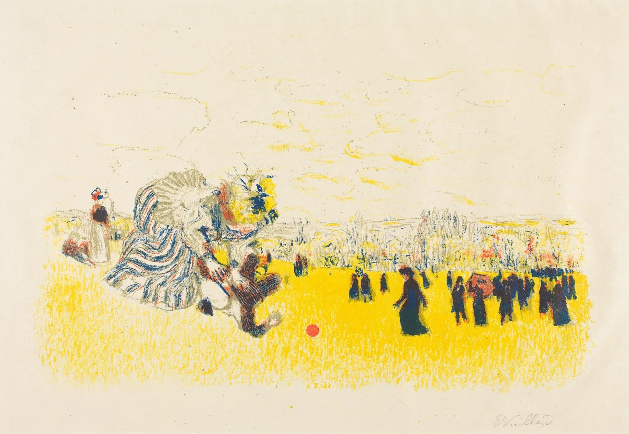 Children's Pastime (Jeux d'enfants), by Édouard Vuillard, ink, 1897