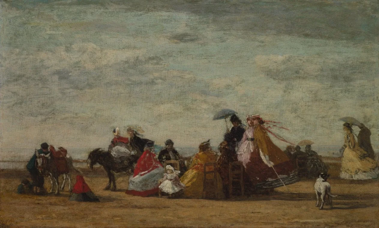 Beach Scene, by Eugène Boudin, unspecified, 1866