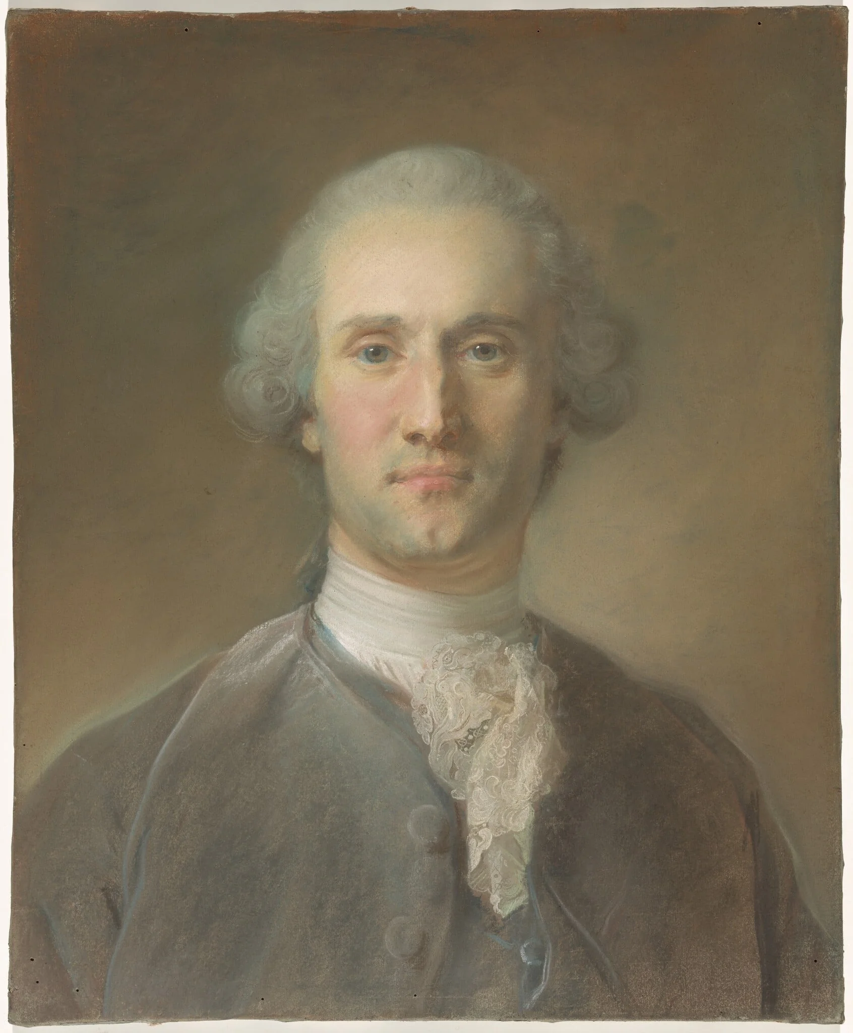 Portrait of a Man, by Jean-Baptiste Perronneau, pastel, 1757