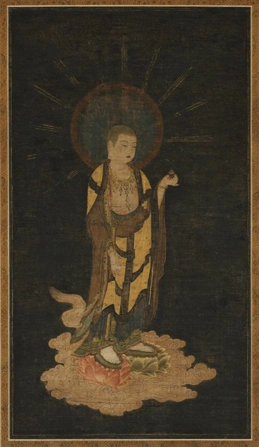 Welcoming Descent of Jizō, by Unknown, unspecified, 1204