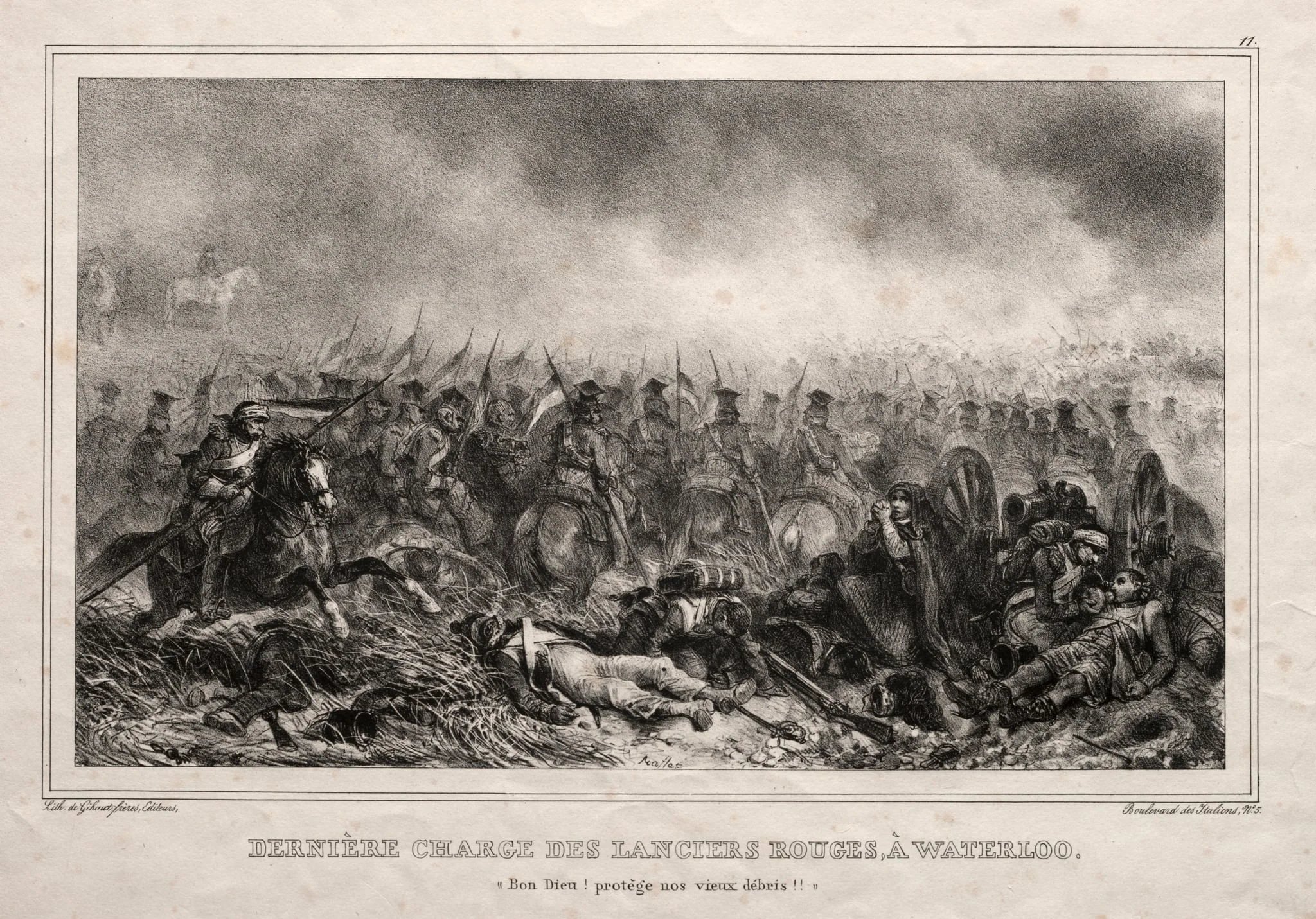 Dernière Charge des Lanciers Rouges à Waterloo