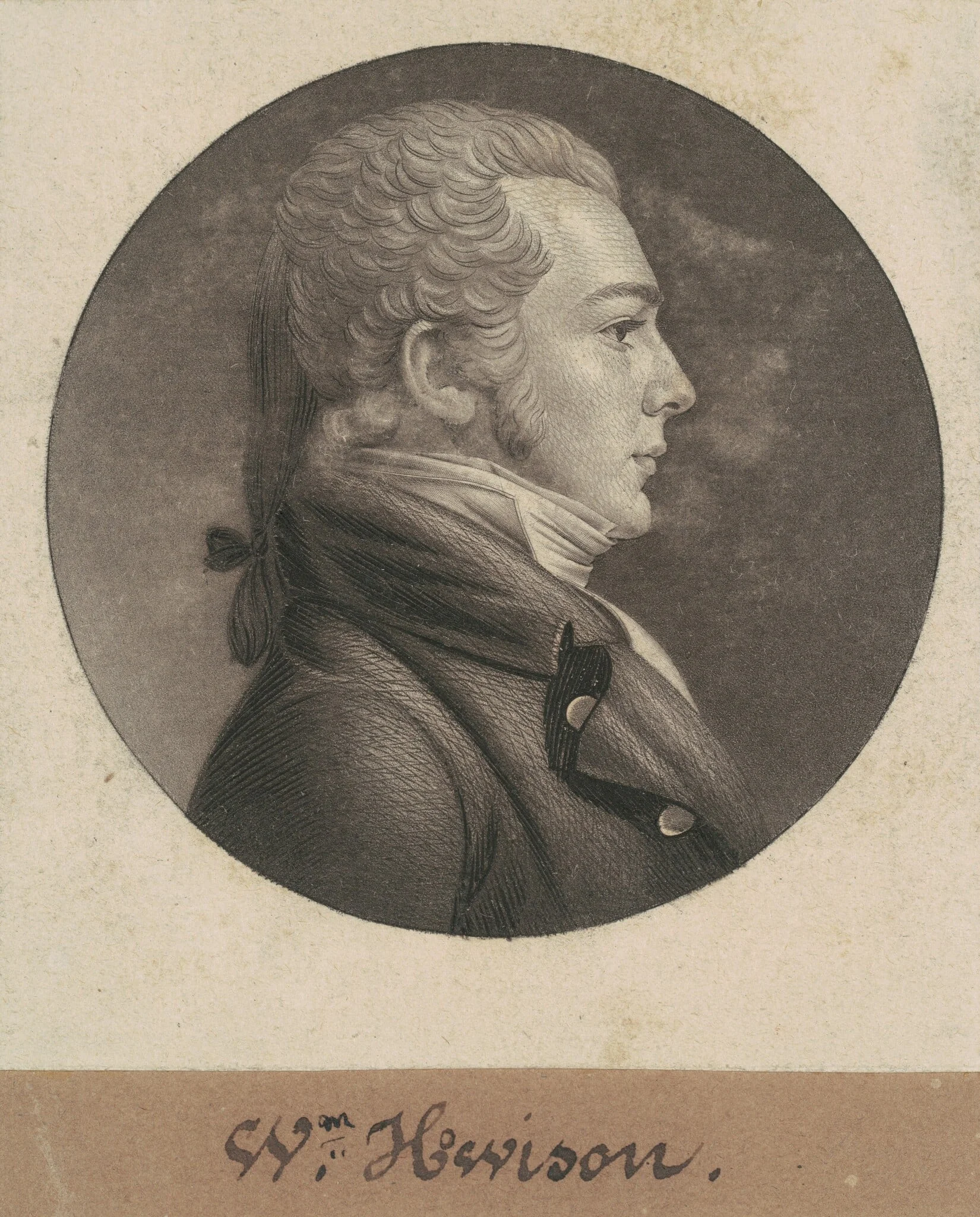 William Howison, by Charles Balthazar Julien Févret de Saint-Mémin, ink, 1806