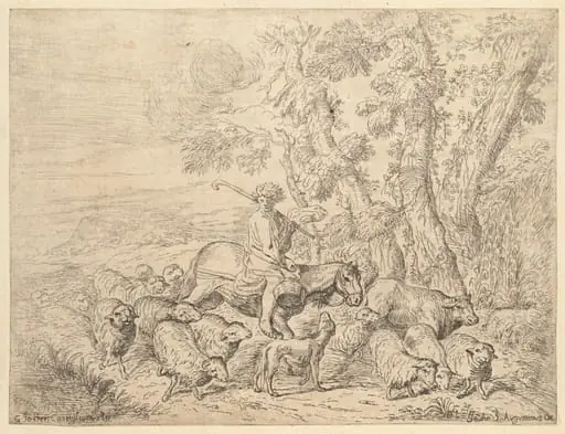 Shepherd on Horseback