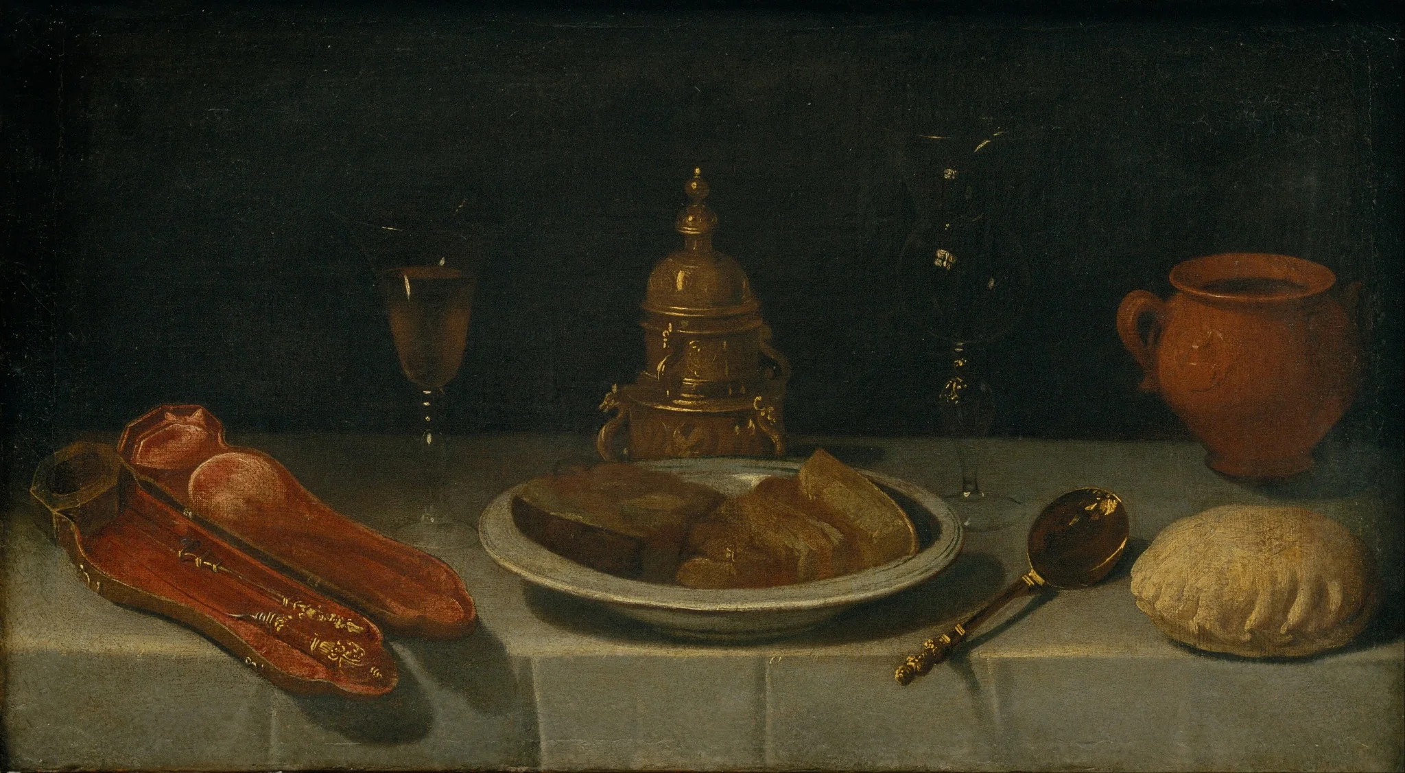 Still Life and Laid Table, by Juan van der Hamen, oil, 1620