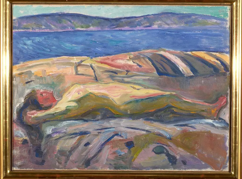 Reclining Nude on the Rocks