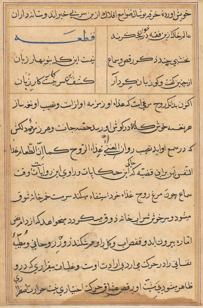 Page from Tales of a Parrot (Tuti-nama): text page