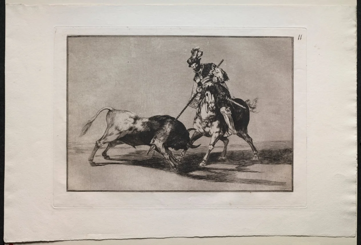 Bullfights:  El Cid Campeador Spearing Another Bull, by Francisco Goya, 1816