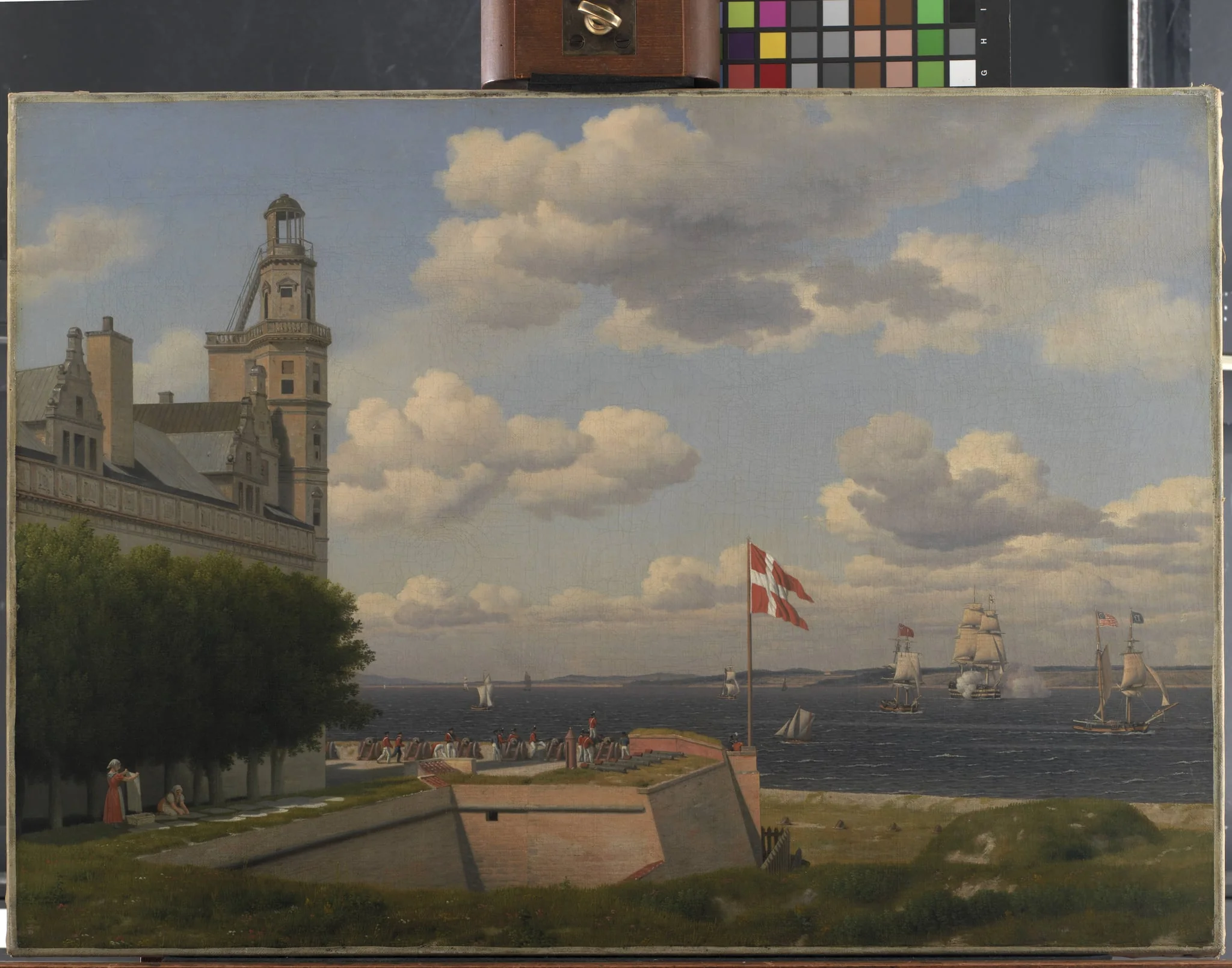 A View towards the Swedish Coast from the Ramparts of Kronborg Castle, by Unknown artist, 1829