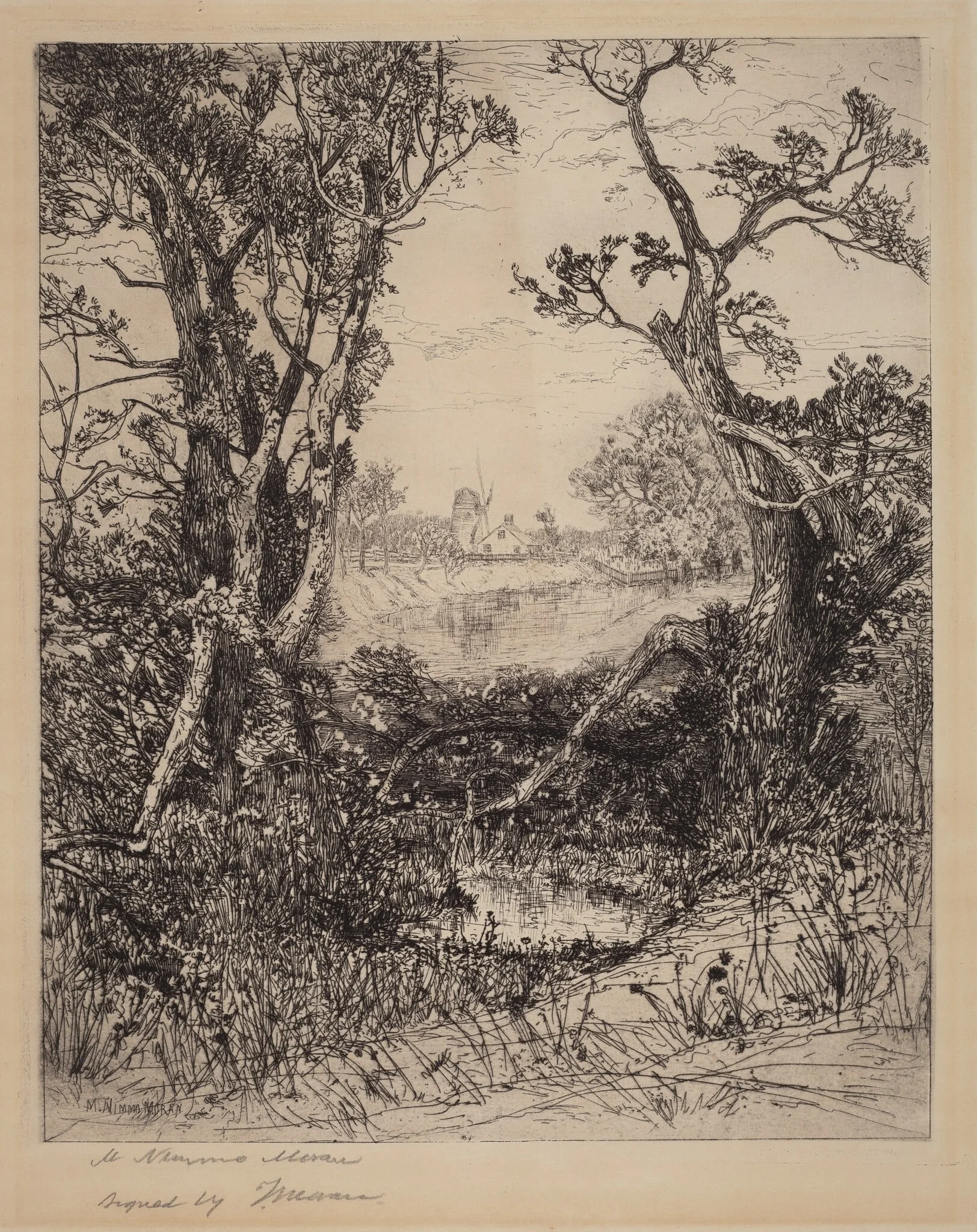 Summer—Easthampton, by Mary Nimmo Moran, ink, 1883