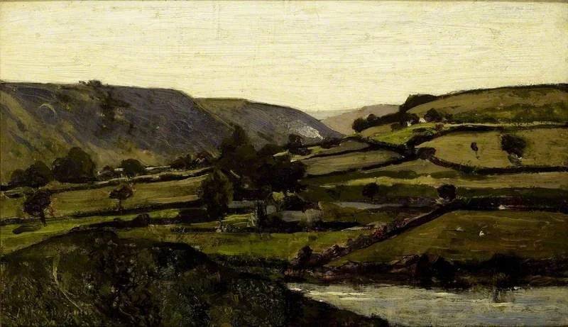 Valley Landscape, by Henri Harpignies, oil, 1869