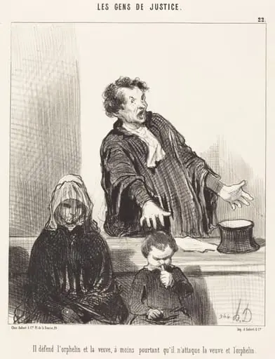 Il défend l'orphelin et la veuve, a moins...