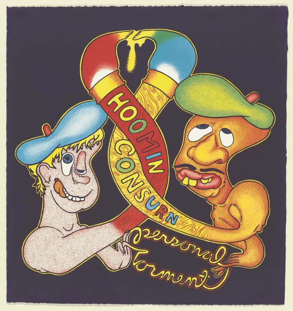 Untitled, by Peter Saul, ink, 19