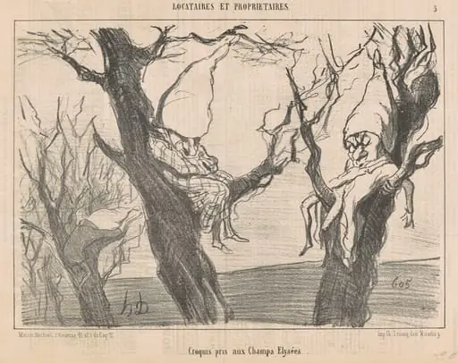 Croquis pris aux Champs Elysées