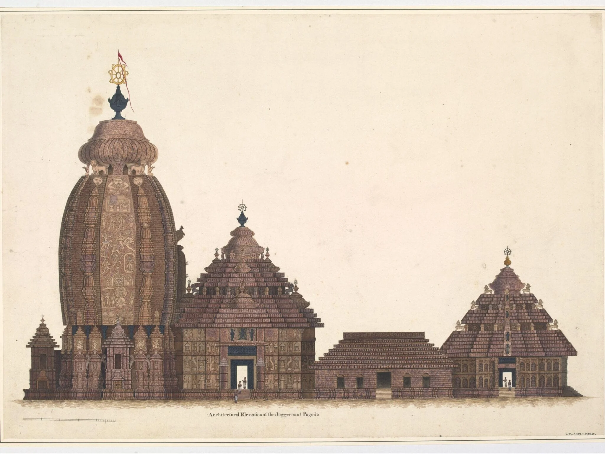 Elevation of the Jagannatha Temple, by Unknown, 1820