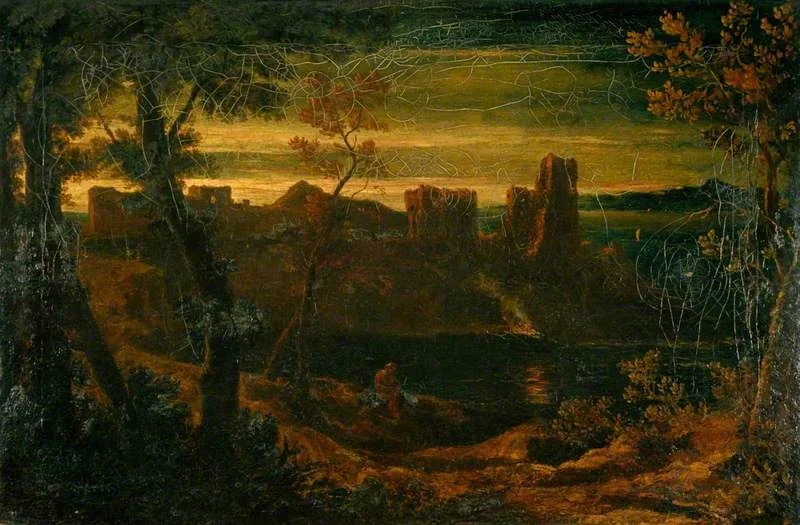 Robert the Bruce's Castle of Turnberry, by John Thomson, oil, 1828
