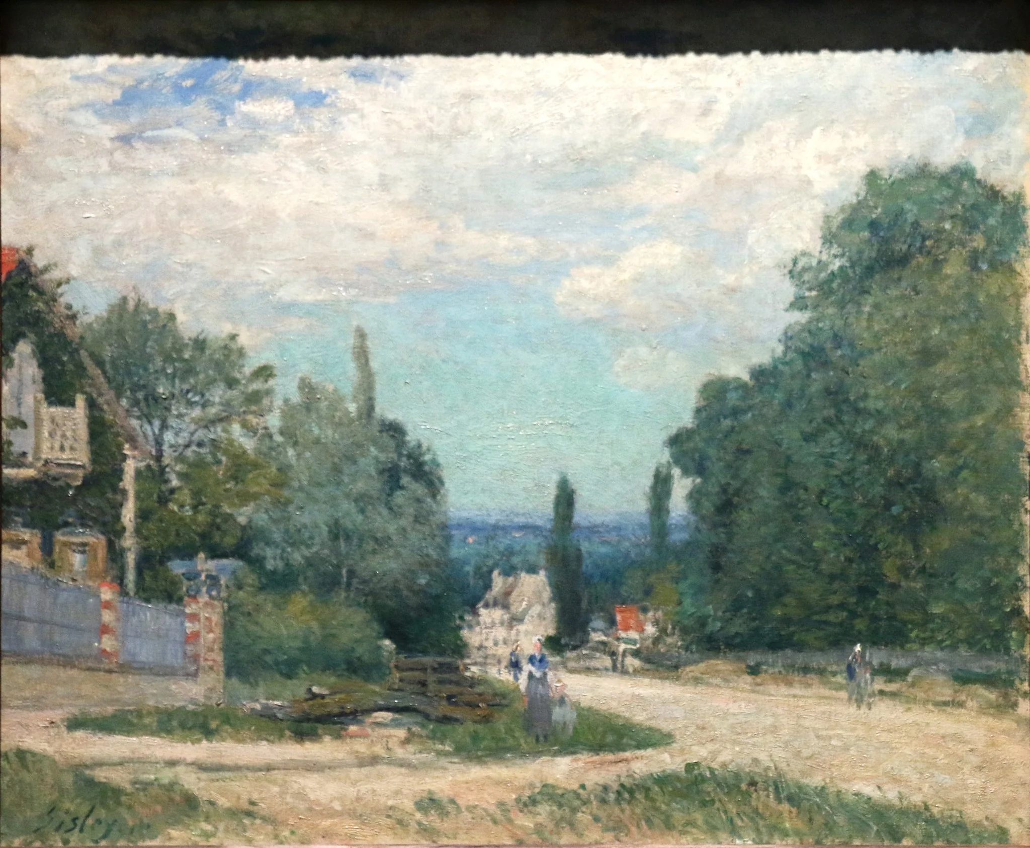 The Road to Louveciennes, by Alfred Sisley, oil, 1874