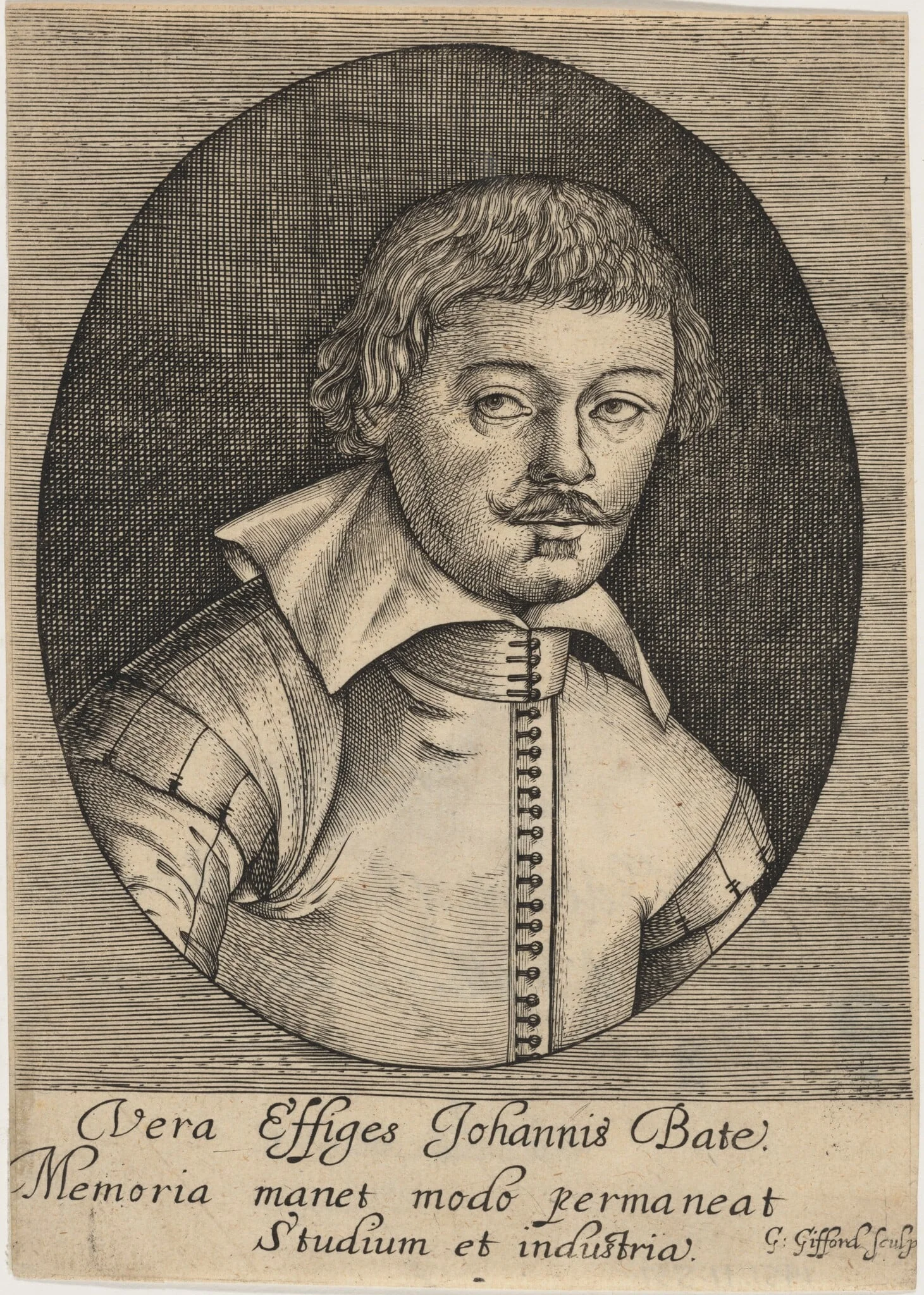 John Bate, by George Gifford, ink, 1630