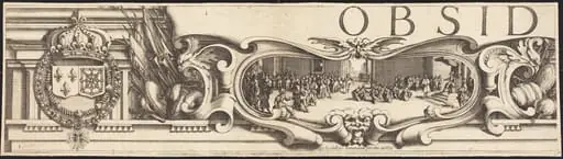 The Siege of La Rochelle [plate 1 of 16;  set comprises 1952.8.97-112]