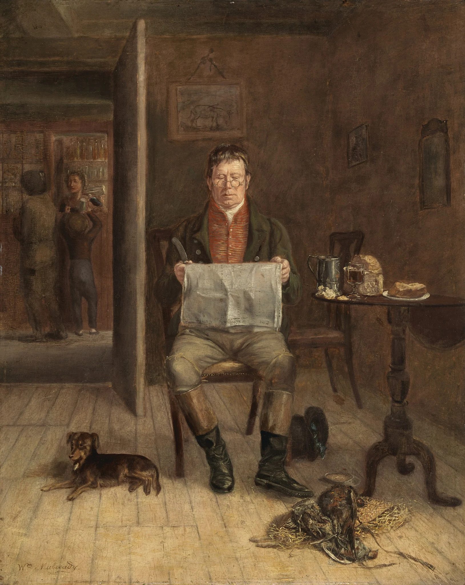 A Squire in a Tavern, by William Mulready, unspecified, 1834