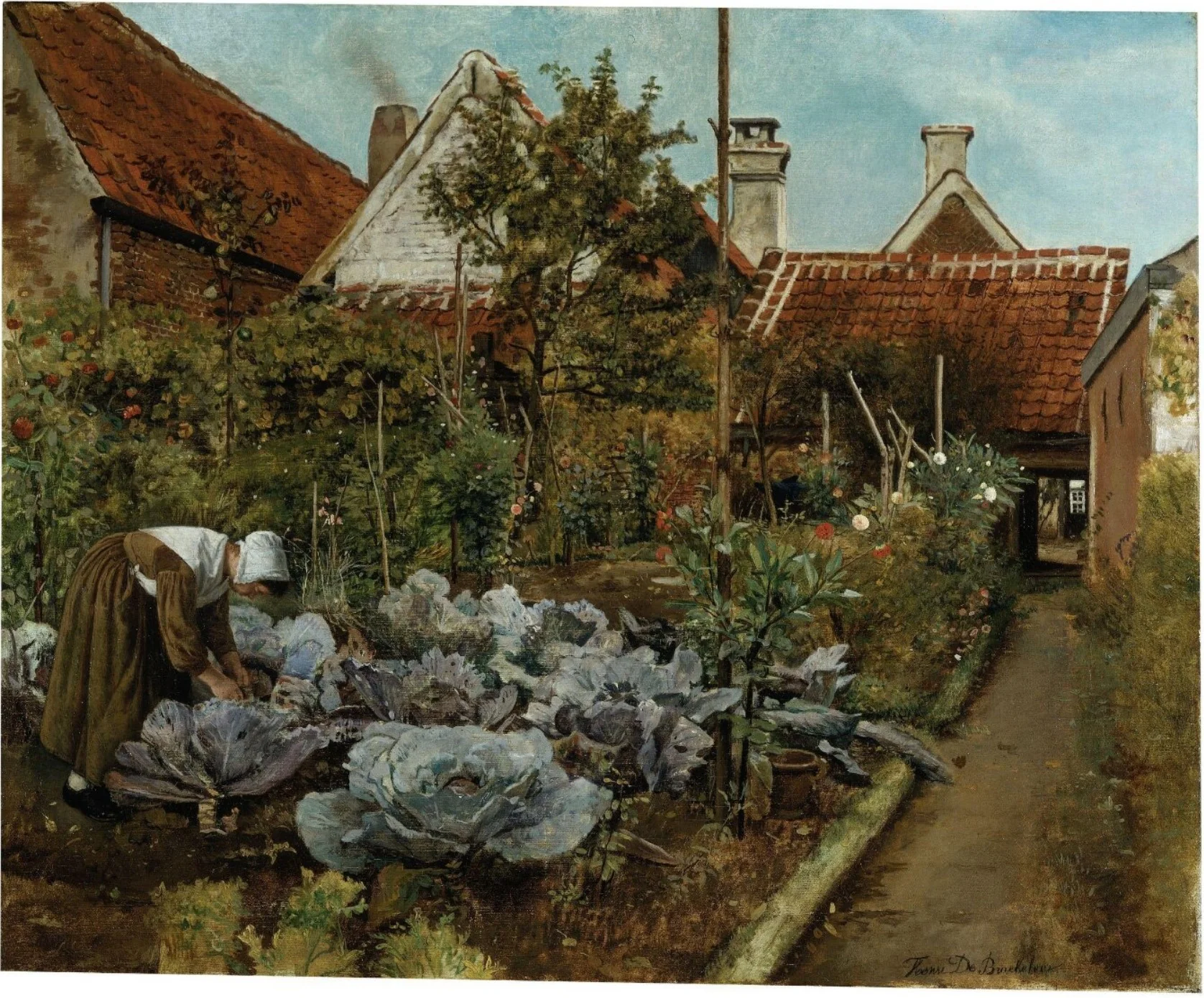 The cabbage cutter, by Henri de Braekeleer, oil, 1864