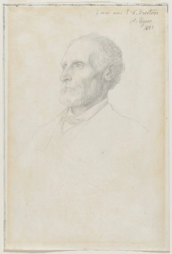 Portrait of Sir Frederick W. Burton, Director of the National Gallery, London, by Alphonse Legros, 1881