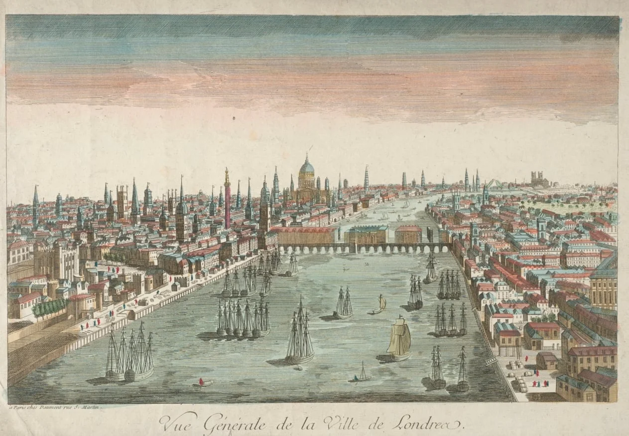 General View of London, by Unknown, 1704