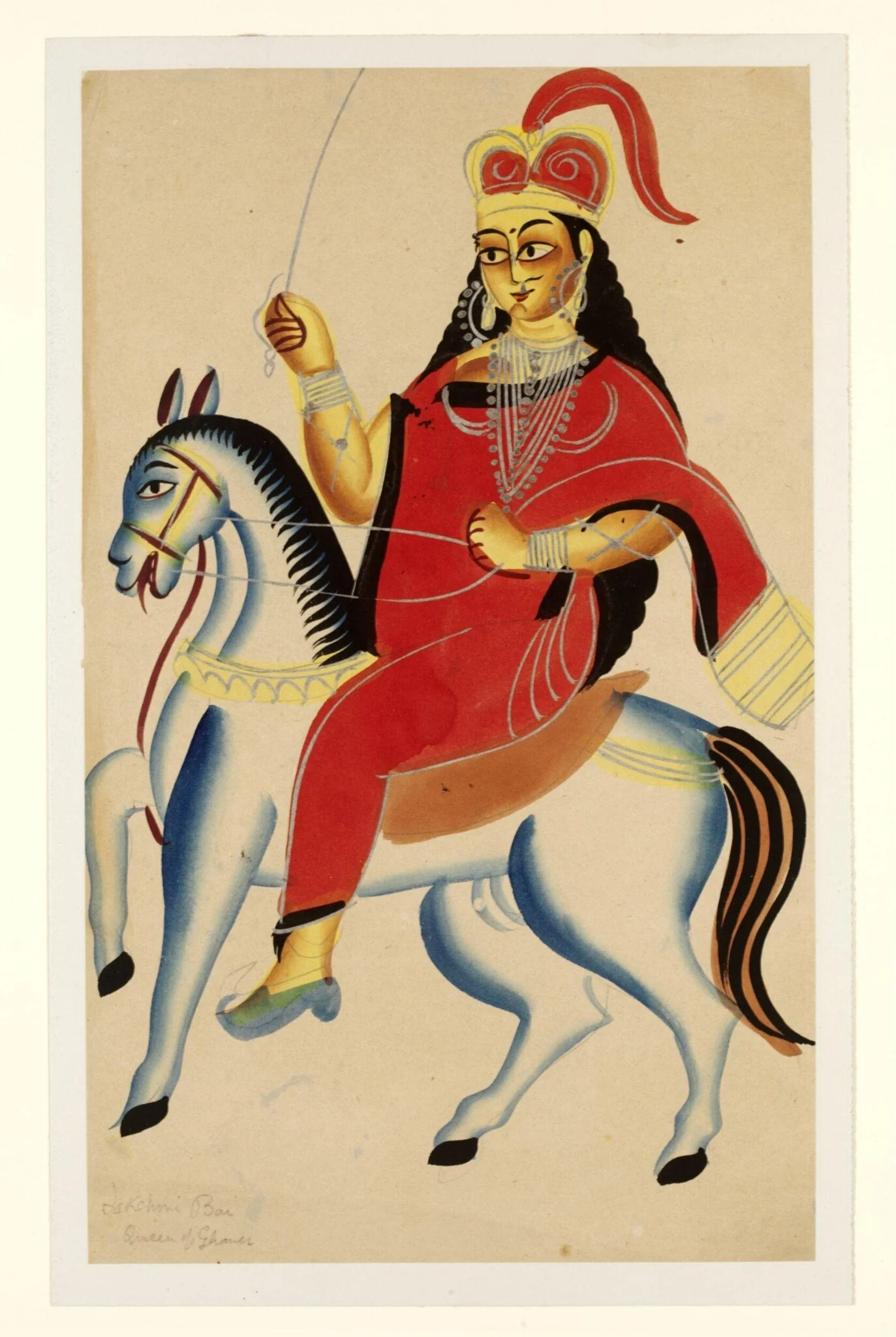Rani Lakshmi Bai, by Unknown, paint, 1885