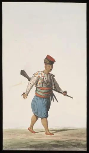 A heavily-armed man