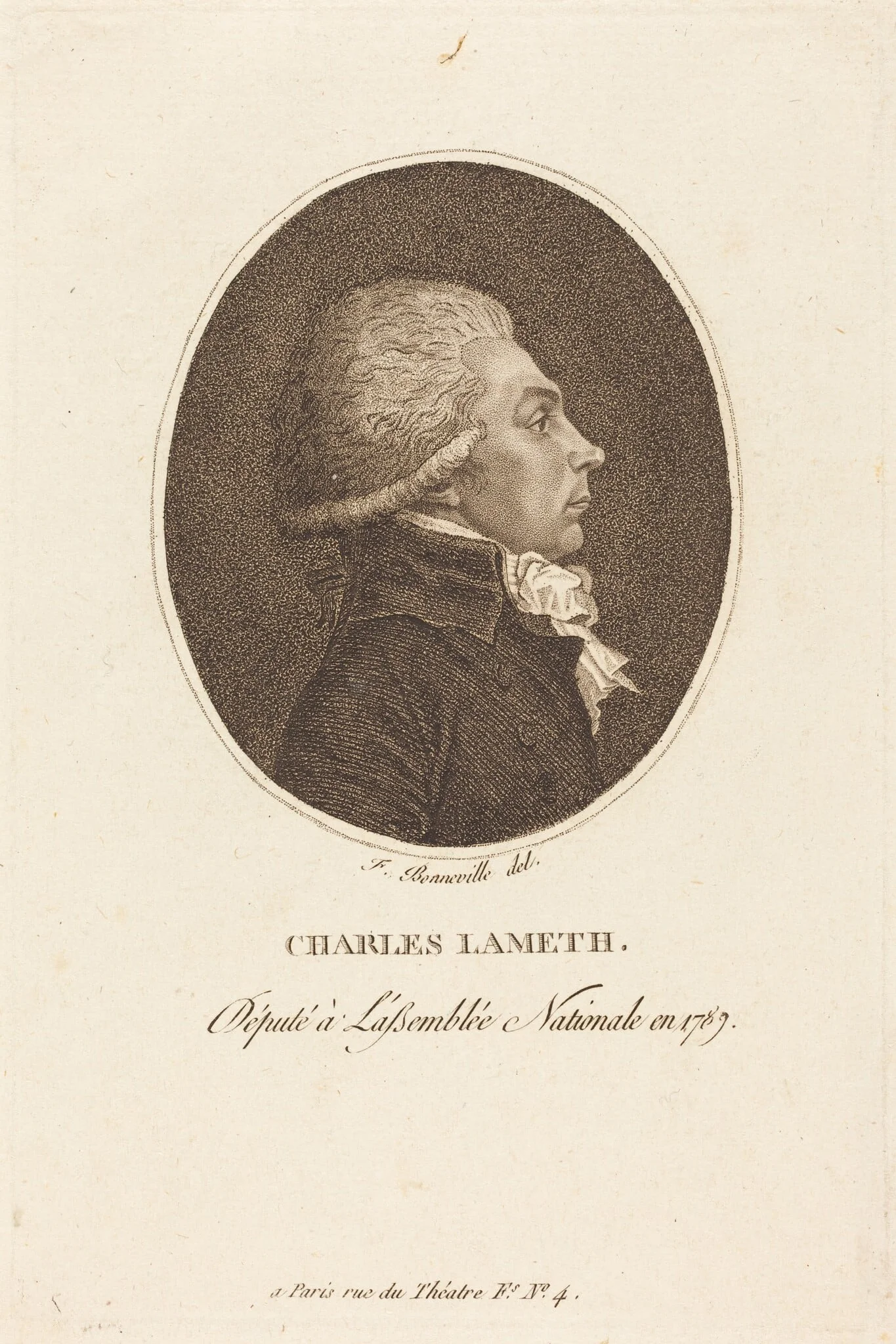 Charles Lameth, by François Bonneville, ink, 1796