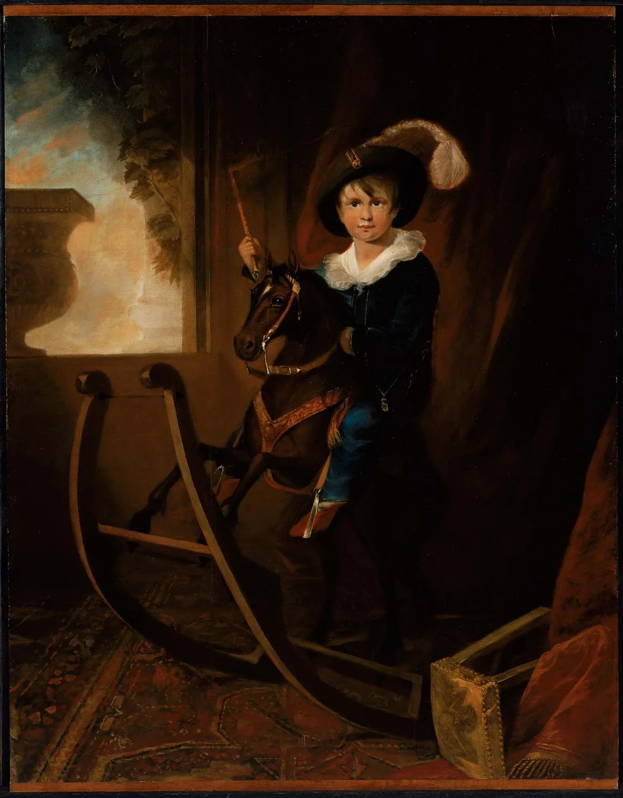 Boy on a Hobby Horse, by Henry Sargent, oil, 1815