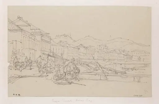 Houses on the Praya Grande, Macau, looking north-east