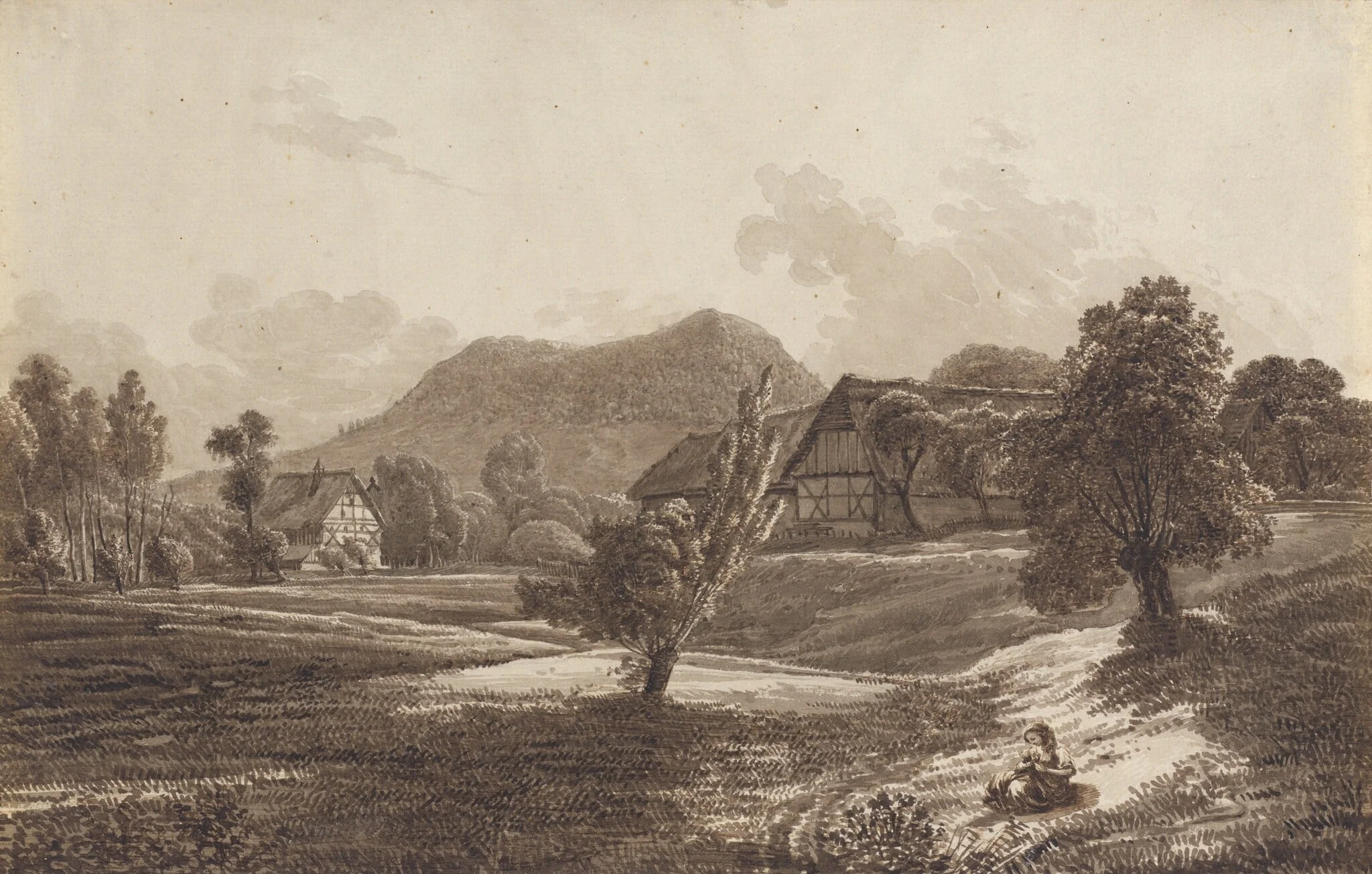 Lusatian Landscape with the Landeskrone Mountain