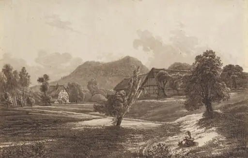 Lusatian Landscape with the Landeskrone Mountain