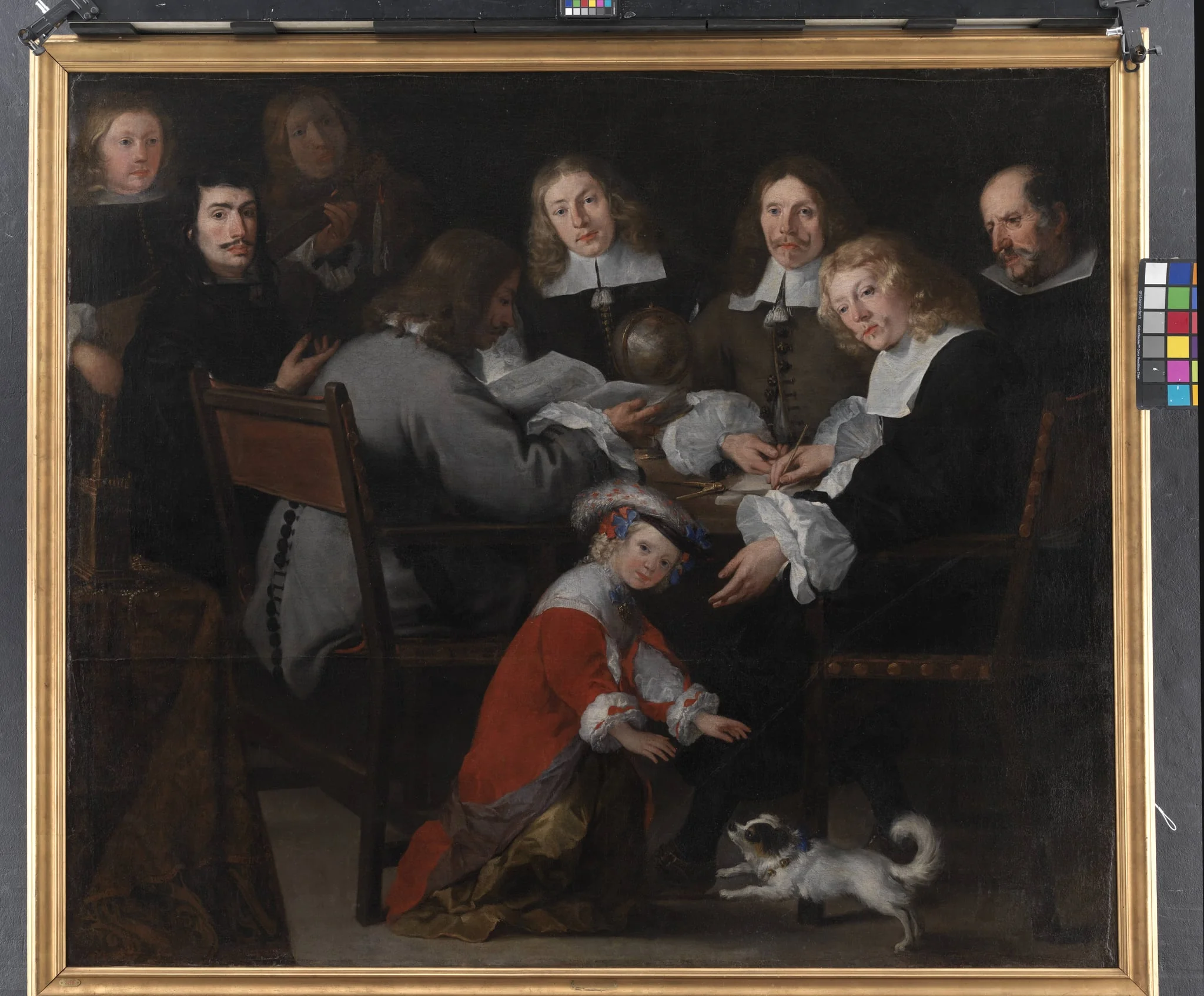 Ambassador C. Pedersen Lerche with his Staff, by Unknown, 1662
