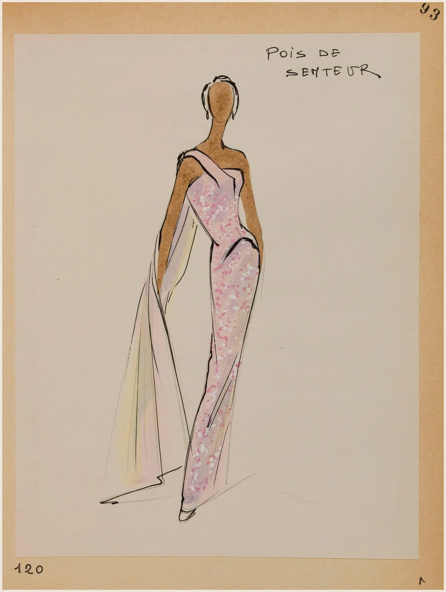 Pois de senteur, by Carven, 1956