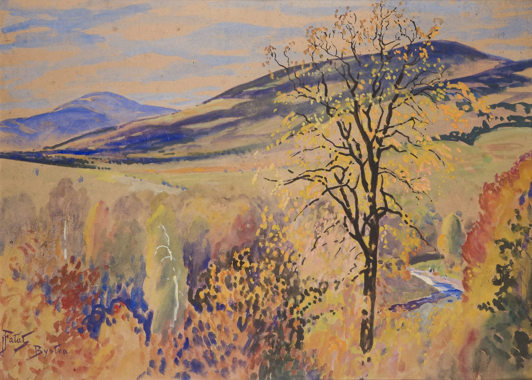 Autumn landscape from Bystra