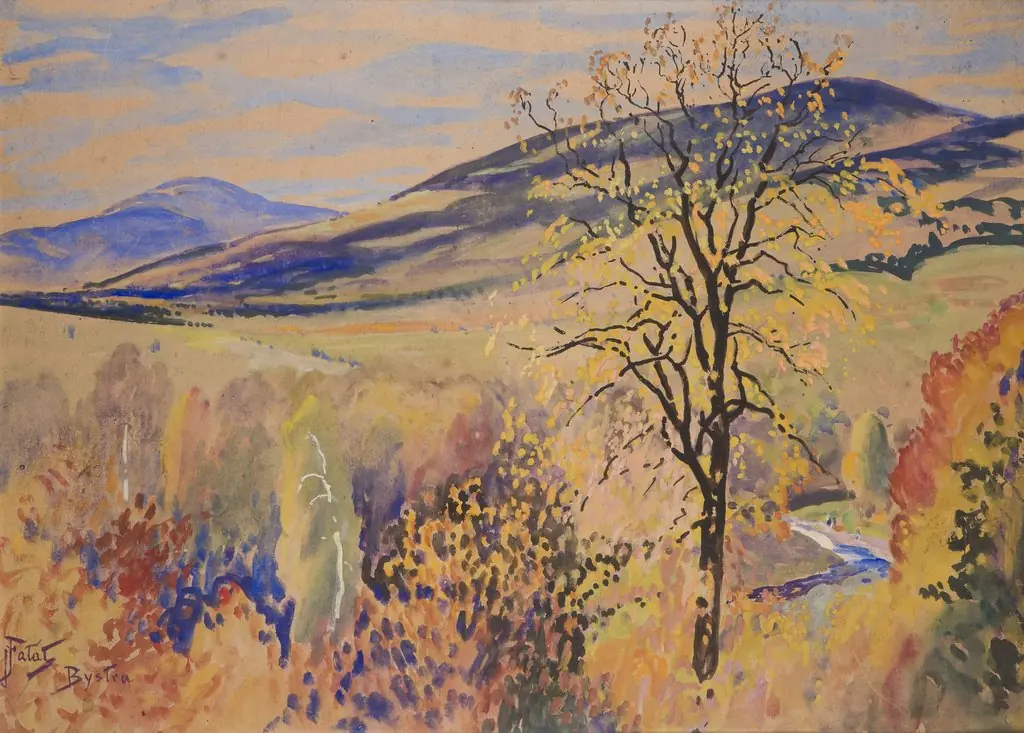 Autumn landscape from Bystra