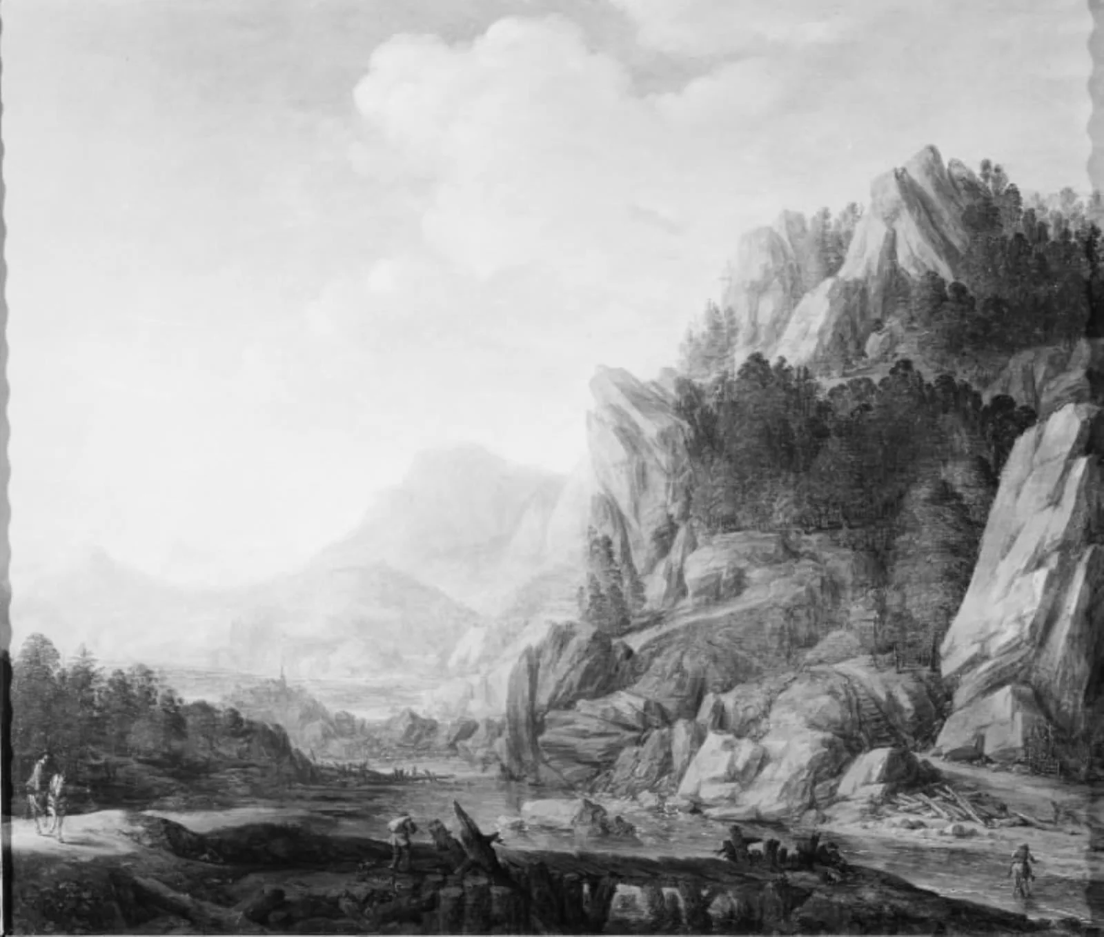 River Landscape, by Unknown, unspecified, 1649