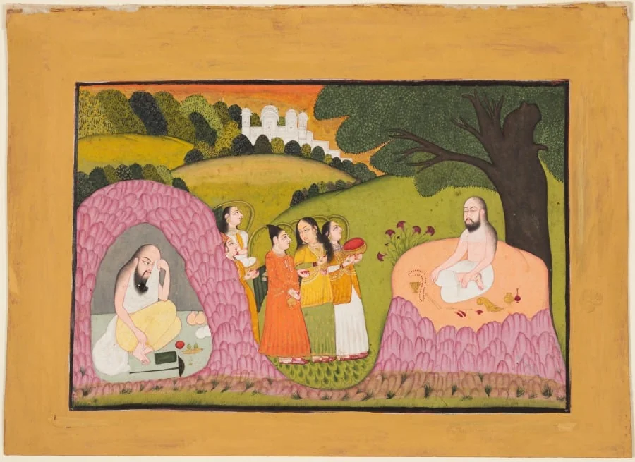Sultan Ibrahim ibn Adham of Balkh Visited by Angels, by Unknown, unspecified, 1740