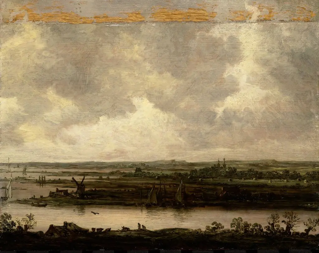 Panoramic view of the river Spaarne and the Haarlemmermeer