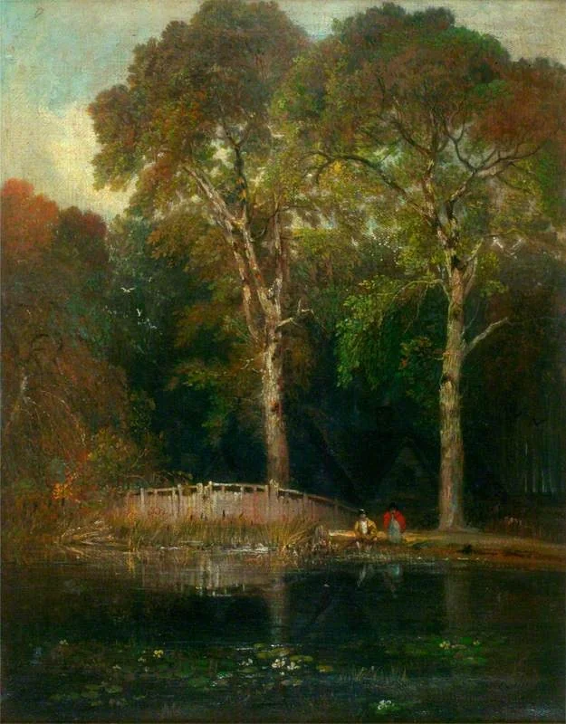 Near Virginia Water, by Richard Barrett Davis, oil, 1828