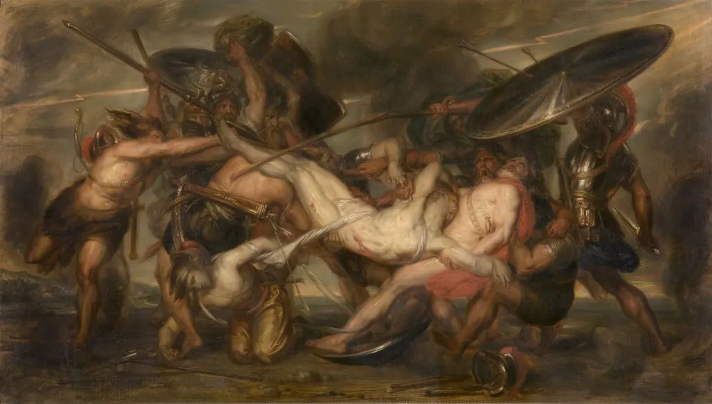 The Greeks and the Trojans Fighting over the Body of Patroclus