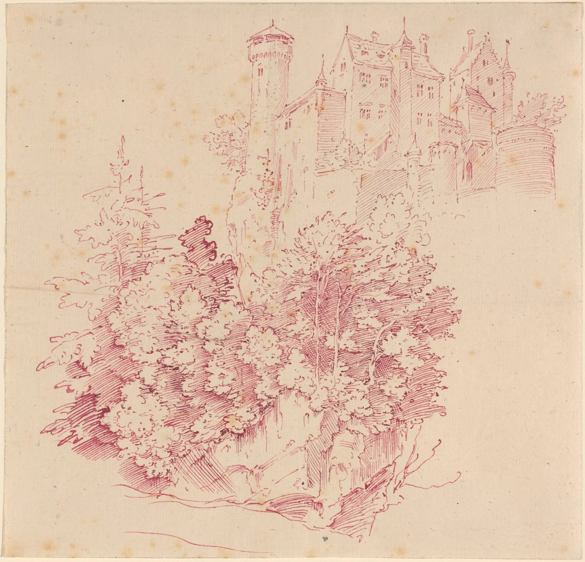 Fortified Castle on a High Cliff