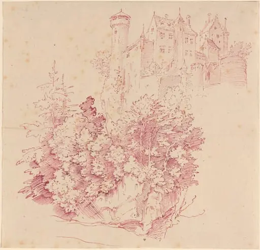 Fortified Castle on a High Cliff