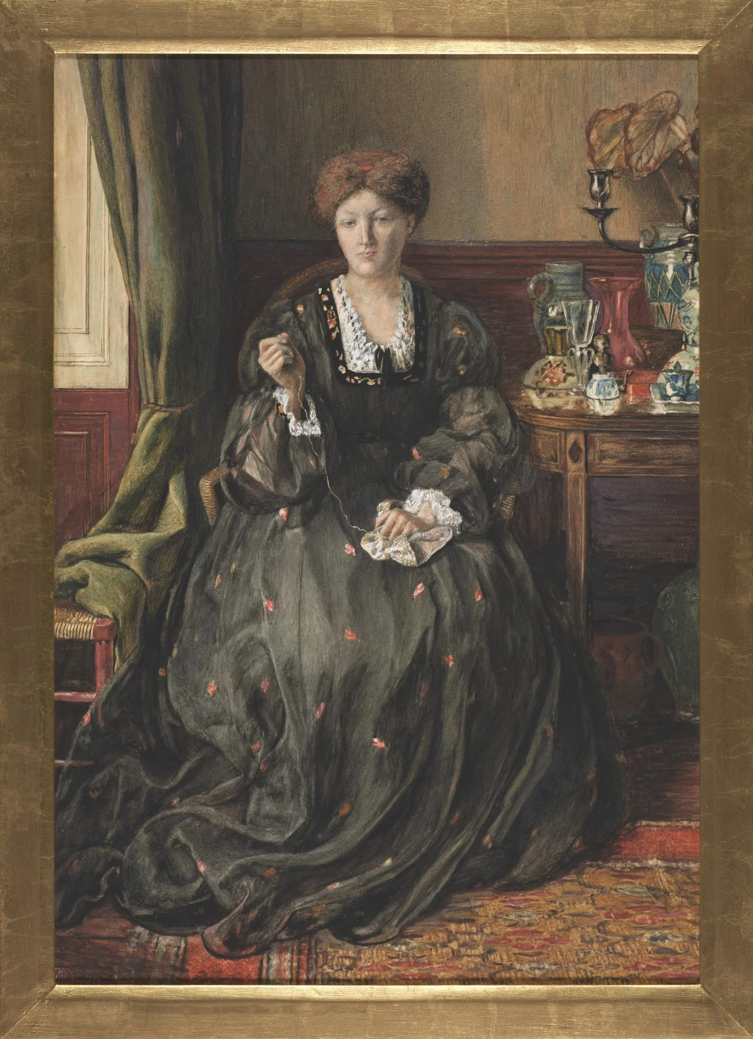 Thinking, Portrait of Emma Madox Brown