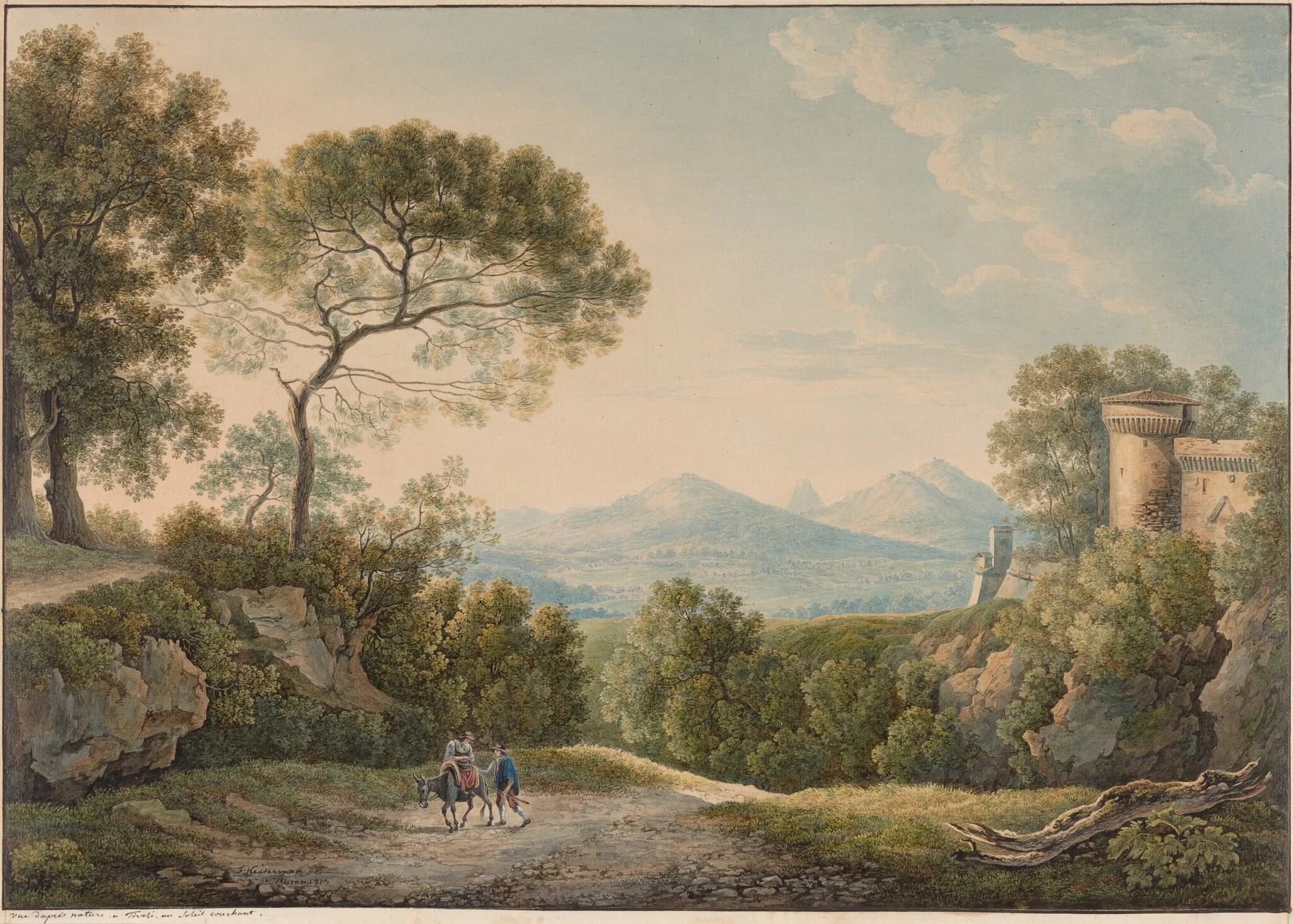 View from Tivoli across the Tiber Valley at Sunset